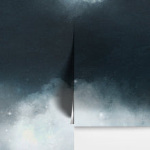 Load image into Gallery viewer, Crescent Moon Shining Over Misty Clouds Wall Mural. Peel and Stick Wallpaper. #6301
