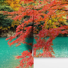 Carregar imagem no visualizador da galeria, Colorful Teal Water Lake View Landscape Wallpaper Mural. #6745
