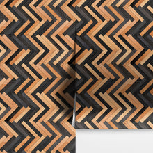 Load image into Gallery viewer, Modern Design Wooden Zigzag Panel Wallpaper Mural. #6736
