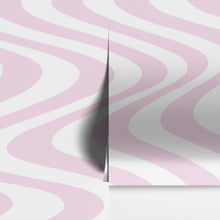 Cargar imagen en el visor de la galería, Pink Swirly Lines Abstract Wallpaper Mural. #6635
