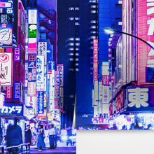 Load image into Gallery viewer, Tokyo Japan Retro 80&#39;s Synth Wave Pop Style CyberPunk Wall Mural. #6248
