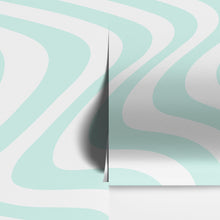 Load image into Gallery viewer, Mint Color Swirly Lines Abstract Wallpaper Mural. #6689
