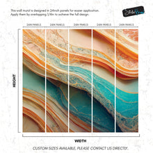 Cargar imagen en el visor de la galería, Colorful Marble Slate Wallpaper Mural. #6737
