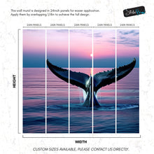 Carregar imagem no visualizador da galeria, Whale Tail Wall Mural. Ocean Wallpaper. #6688
