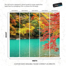 Cargar imagen en el visor de la galería, Colorful Teal Water Lake View Landscape Wallpaper Mural. #6745
