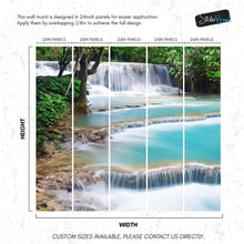 Load image into Gallery viewer, Kuang Si Thailand Waterfall Wallpaper Mural. #6041
