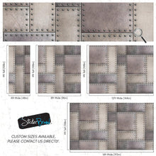 Cargar imagen en el visor de la galería, Rustic Metal Steel 3D Wallpaper Mural. #6752
