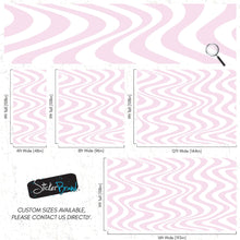 Cargar imagen en el visor de la galería, Pink Swirly Lines Abstract Wallpaper Mural. #6635
