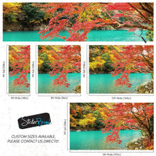 Carregar imagem no visualizador da galeria, Colorful Teal Water Lake View Landscape Wallpaper Mural. #6745
