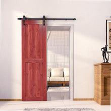 Load image into Gallery viewer, Finished &amp; Unassembled Single Barn Door with Non-Bypass Installation Hardware Kit ( H Design )
