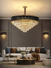 Load image into Gallery viewer, MIRODEMI® Luxury Black Crystal Led Hanging Chandelier For Living Room, Bedroom | S2024S
