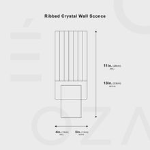 Carregar imagem no visualizador da galeria, Ribbed Crystal Wall Sconce
