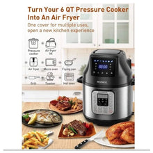 Carregar imagem no visualizador da galeria, Rozmoz roaster pressure cooker air fryer instant pot lid black 6 Qt
