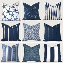 Load image into Gallery viewer, Navy Shades Cushion Covers
