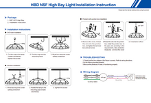 Load image into Gallery viewer, 150W LED UFO High Bay Light - Perfect for Food Service &amp; Labs - 5000K, 150lm/w, 0-10V Dimmable, DLC 5.1 &amp; NSF Certified
