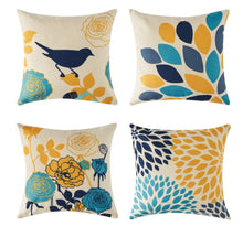 Load image into Gallery viewer, Golden Azure Cushion Covers
