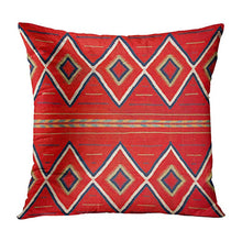 Load image into Gallery viewer, Red Rustic Aztec Cushion Covers
