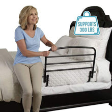 Carregar imagem no visualizador da galeria, Stander 30&quot; Safety Bed Rail with Padded Pouch, Folding Bedside Safety Guard Rail for Adults, Seniors, and Elderly, Under Mattress Bed Safety Handle for Home, Fits Most King, Queen, Full, and Twin Beds
