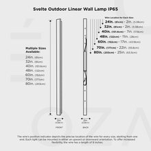 Carregar imagem no visualizador da galeria, Svelte Outdoor Linear Wall Lamp IP65
