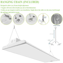 Cargar imagen en el visor de la galería, 2FT LED Linear High Bay (105/90/80) Watt Tunable and 4000K/5000K CCT, 140LM/Watt - AC120-277V and 0-10V Dimmable
