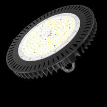 Load image into Gallery viewer, 240W UFO LED High Bay Light with 33,600 Lumens, 5000K Daylight White, for Warehouse, Factory, and Other Industrial Applications
