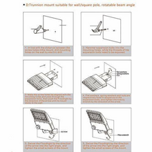 Load image into Gallery viewer, 200W/240W/300W Tunable and 5000K CCT LED Flood Lights, Voltage- AC100-347V and 150lm/W dimmable LED Shoebox Lights - IP66 rated LED Pole Lights
