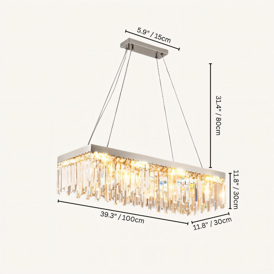 Chris Crystal Linear Chandelier