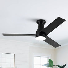 Carregar imagem no visualizador da galeria, Vaczon 48&quot; 3 Blades Flush Mount Ceiling Fan with Lighting and Remote Control
