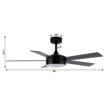 Carregar imagem no visualizador da galeria, Vaczon 48&quot; 5 Blades Industrial DC Motor Ceiling Fan with LED Lighting and Remote Control
