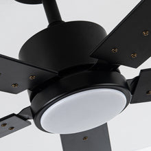 Carregar imagem no visualizador da galeria, Vaczon 56&quot; Black DC Motor Ceiling Fan with LED Lighting and Remote Control
