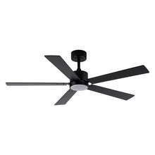 Carregar imagem no visualizador da galeria, Vaczon 56&quot; Black DC Motor Ceiling Fan with LED Lighting and Remote Control
