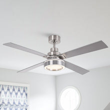 Carregar imagem no visualizador da galeria, Vaczon 52&quot; Down Mount Ceiling Fan with LED Light and Remote Control
