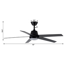 Load image into Gallery viewer, 52&quot; Vaczon 5 Blades Ceiling Fan with LED Light and Remote Control
