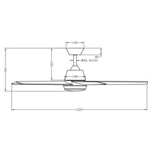 Cargar imagen en el visor de la galería, 52&quot; Vaczon 5 Blades Ceiling Fan with LED Light and Remote Control
