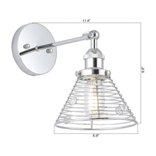 Load image into Gallery viewer, 1-Light Modern Silver Wall Scone Light
