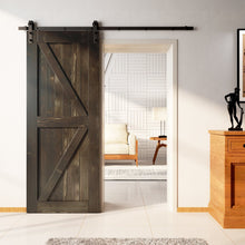 Load image into Gallery viewer, Finished &amp; Unassembled Single Barn Door with Hardware Kit (Arrow Design)
