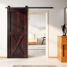 Load image into Gallery viewer, Finished &amp; Unassembled Single Barn Door with Non-Bypass Installation Hardware Kit (Single X Design)
