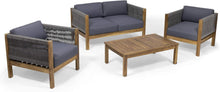 Carregar imagem no visualizador da galeria, LAUREL Outdoor 4 Seater Chat Set_LOVESEAT &amp; COFFEE TABLE &amp; CLUB CHAIR
