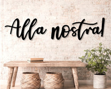 Load image into Gallery viewer, Alla Nostra Metal Word Sign
