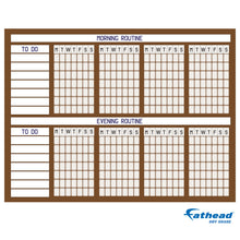 Carregar imagem no visualizador da galeria, Chart:  Brown Routine Chart Dry Erase        -   Removable     Adhesive Decal
