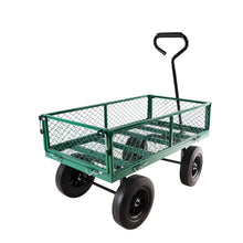 Load image into Gallery viewer, (Green solid wheels wagon cart) Solid wheels Tools cart Wagon Cart Garden cart trucks make it easier to transport firewood
