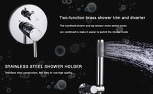 Load image into Gallery viewer, Shower System Shower Faucet Combo Set Wall Mounted with 10&quot; Rainfall Shower Head and handheld shower faucet, Chrome Finish Shower Faucet Rough-In
