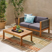 Carregar imagem no visualizador da galeria, LAUREL Outdoor 4 Seater Chat Set_LOVESEAT &amp; COFFEE TABLE &amp; CLUB CHAIR
