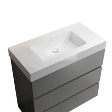 Carregar imagem no visualizador da galeria, Alice 36&quot; Gray Bathroom Vanity with Sink, Large Storage Freestanding Bathroom Vanity for Modern Bathroom, One-Piece White Sink Basin without Drain and Faucet
