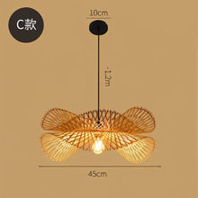 Carregar imagem no visualizador da galeria, Bamboo Chandelier Rattan Lamp
