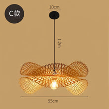 Carregar imagem no visualizador da galeria, Bamboo Chandelier Rattan Lamp
