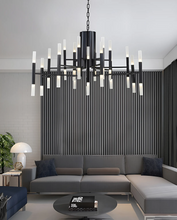 Carregar imagem no visualizador da galeria, Mirodemi® Gold/Black Postmodern LED Chandelier For Living Room, Lobby, Restaurant
