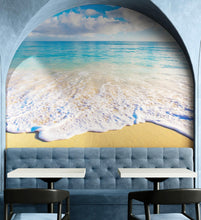 Carregar imagem no visualizador da galeria, Ocean Beach Shore Wallpaper Mural. Tropical Theme Wall Decor. #6770
