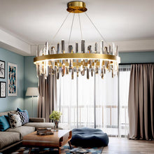 Load image into Gallery viewer, Betula Round Crystal Chandelier
