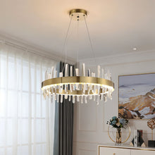 Load image into Gallery viewer, Betula Round Crystal Chandelier
